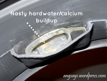 Hard water buildup Washer Buildup