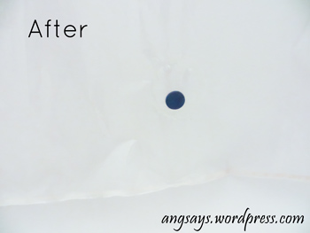 Cleaning the shower curtain