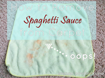 removing spaghetti sauce