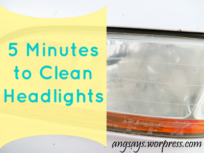cleaning headlights