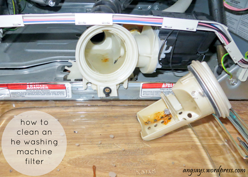 Clean washing machine filter