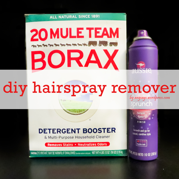 How to Remove Hairspray {From Almost Everything!}