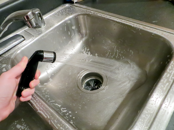 cleaning stainless steel sink