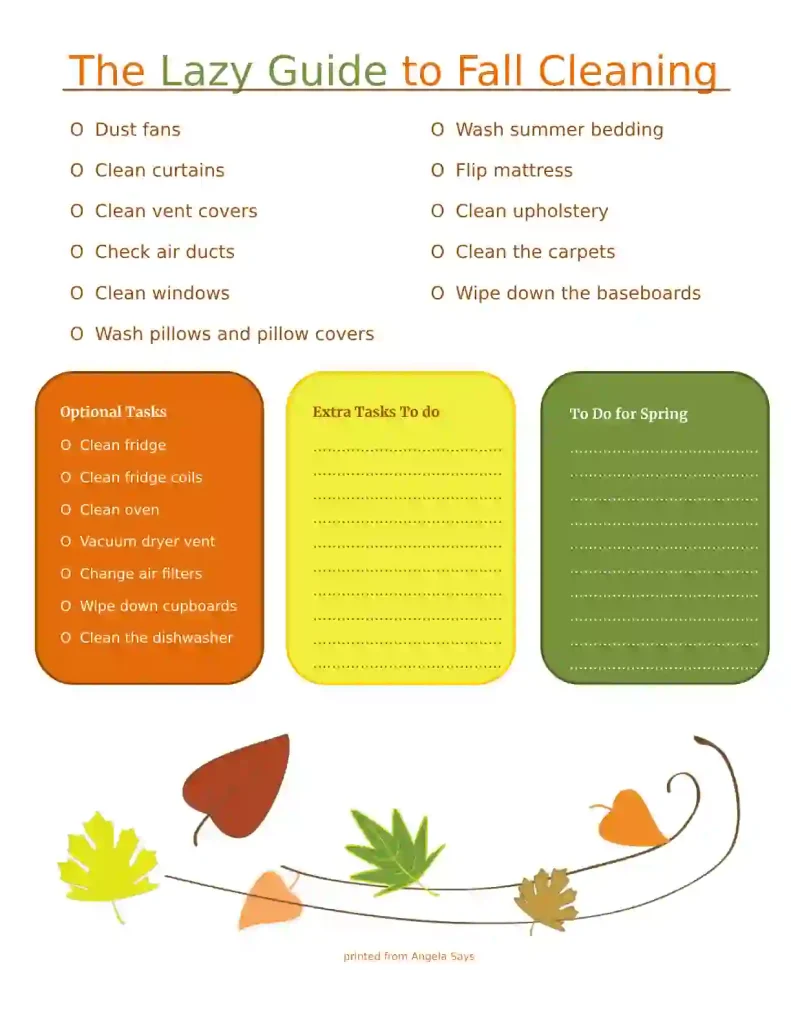 The Lazy Guide to Fall Cleaning - Angela Says