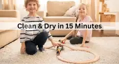 15 minutes carpet dry time