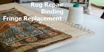 Rug being repaired