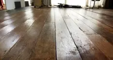 Water damaged wood floor