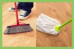 Wood floor mopping