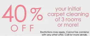 Carpet Cleaning Special 40% Off