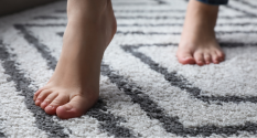 walking on carpet